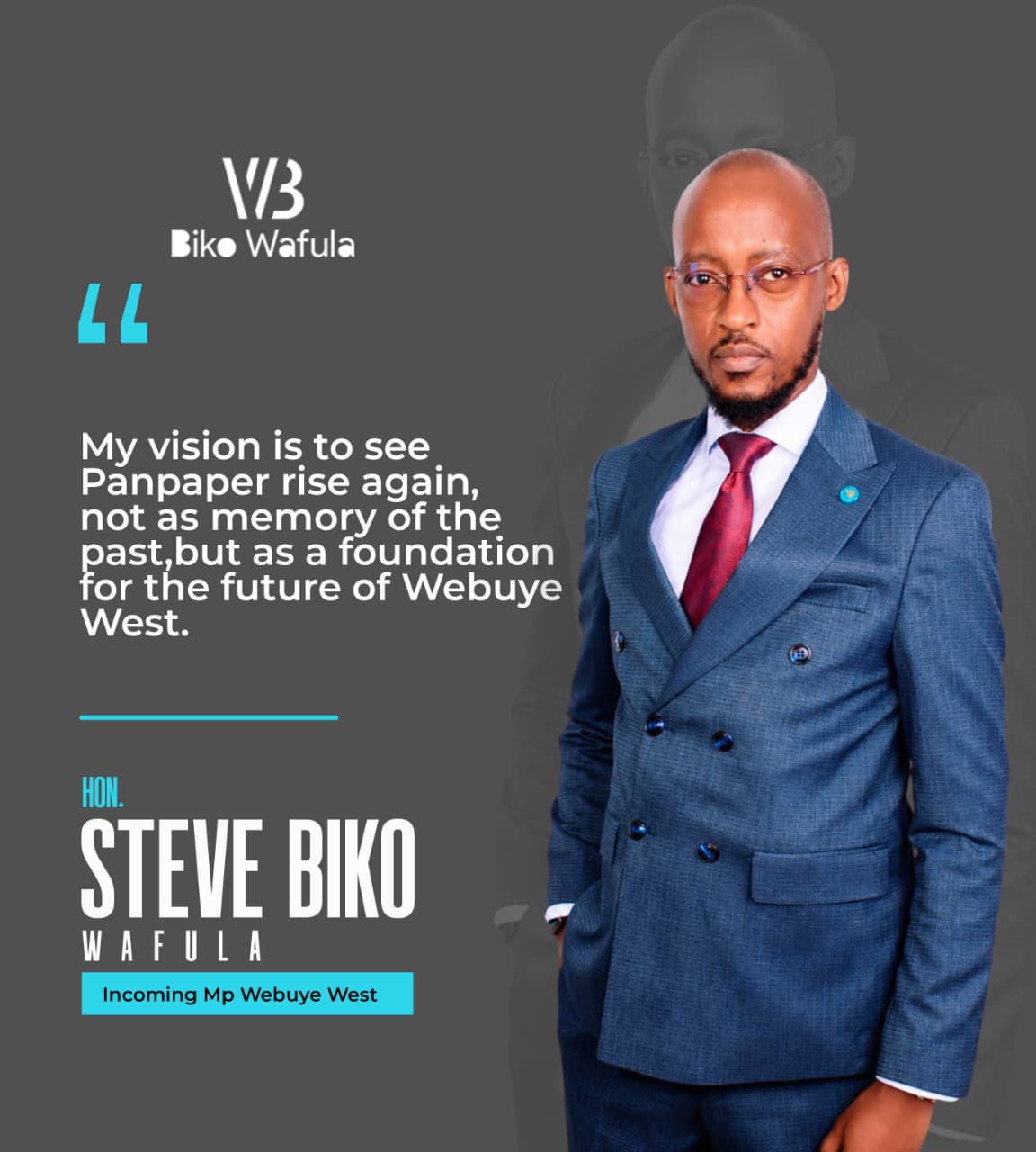 Steve Biko Wafula presenting his vision for Webuye West